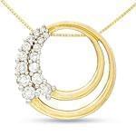 آویز طلای زرد با نگین الماس:مدل ewe1190