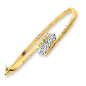 النگو طلا زرد با نگین الماس : مدل bgm1037