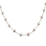 گردنبند طلای زرد با نگین مروارید مدل: ndf1010