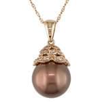 آویز طلای رنگی با نگین مروارید و برلیان مدل: pdf1085