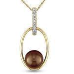 آویز طلای زرد با نگین مروارید و برلیان مدل: pdf1095