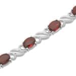 دستبند طلا سفید با نگین یاقوت مدل:pdf1017