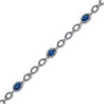 دستبند طلا سفید با نگین یاقوت مدل:pdf1018