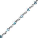 دستبند طلا سفید با نگین توپاز مدل:pdf1024