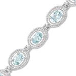 دستبند طلا سفید با نگین توپاز مدل:pdf1029