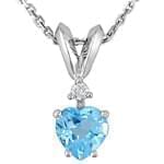 آویز طلای سفید با نگین توپاز مدل: pdf1099