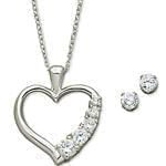 مدل نیم ست طلای سفید با نگین الماس تراش برلیان 