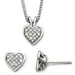 مدل نیم ست طلای سفید با نگین الماس مدل