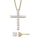 نیم ست طلا زرد با نگین الماس مدل: sdf1041 