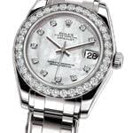 ساعت طلا سفید با نگین الماس مدل: wdm1002