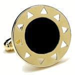 دکمه سر دست طلا زرد با نگین انیکس مدل :cdm1004