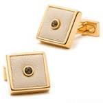 دکمه سر دست طلای رزگلد با نگین یاقوت مدل :cdm1032