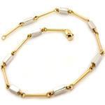 پابند طلا سفید و زرد مدل : adf1027