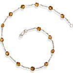 پابند طلا سفید با نگین یاقوت مدل : adf1028