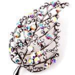 سنجاق سینه طلای سفید با نگین توپاز مدل: bdf1009