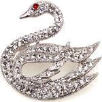 سنجاق سینه طلای سفید با نگین الماس مدل: bdf1012