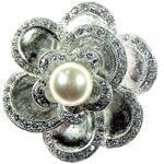 سنجاق سینه طلای سفید با نگین مروارید مدل: bdf1013