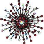 سنجاق سینه طلای سفید با نگین توپاز مدل: bdf1014