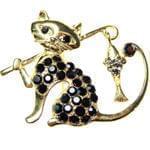 سنجاق سینه طلای زردبا نگین انیکس مدل: bdf1016