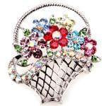 سنجاق سینه طلای سفید با نگین توپاز مدل: bdf1020