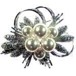 سنجاق سینه طلای سفید با نگین مروارید مدل: bdf1021