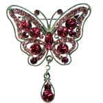 سنجاق سینه طلای سفید با نگین توپاز مدل: bdf1023