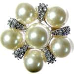 سنجاق سینه طلای سفید با نگین مروارید مدل: bdf1026