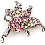 سنجاق سینه طلای سفید با نگین تورمالین مدل: bdf1031