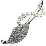 سنجاق سینه طلای سفید با نگین مروارید مدل: bdf1038