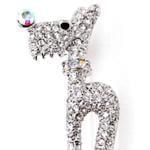 سنجاق سینه طلای سفید با نگین الماس مدل: bdf1039