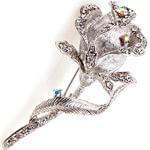 سنجاق سینه طلای سفید با نگین الماس مدل: bdf1041