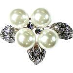 سنجاق سینه طلای سفید با نگین مروارید مدل: bdf1042