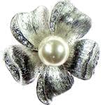 سنجاق سینه طلای سفید با نگین مروارید مدل: bdf1045