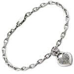 دستبند طلا سفید با نگین الماس مدل: bdf1039