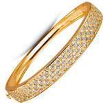 دستبند النگویی طلا زرد با نگین الماس مدل: bdf1046