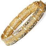 دستبند طلای زرد با نگین الماس مدل: bdf1073