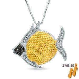 آویز طلا زرد با نگین الماس مدل: gdc1002