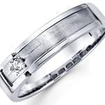 حلقه مردانه طلای سفید با نگین برلیان: مدل rdm1044