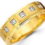 حلقه مردانه طلای زرد با نگین برلیان: مدل rdm1047