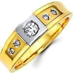 حلقه مردانه طلای زرد با نگین برلیان: مدل rdm1059