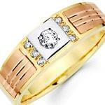 حلقه مردانه طلای رنگی با نگین برلیان: مدل rdm1063