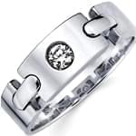 قیمت حلقه مردانه طلای سفید با نگین برلیان