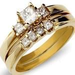 حلقه زنانه طلا زرد با نگین برلیان: مدل RDF1070