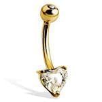 آویز طلا زرد با نگین الماس مدل: gfc1022