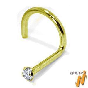 آویز بینی طلا زرد با نگین الماس مدل: ngf1001