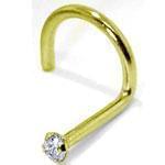 آویز بینی طلا زرد با نگین الماس مدل: ngf1001