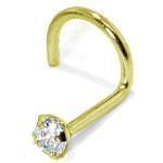 آویز بینی طلا زرد با نگین توپاز مدل: ngf1004