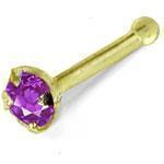 آویز بینی طلا زرد با نگین آمتیس مدل: ngf1006