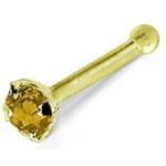 آویز بینی طلا زرد با نگین سیترین مدل: ngf1008