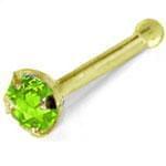 آویز بینی طلا زرد با نگین زمرد مدل: ngf1009